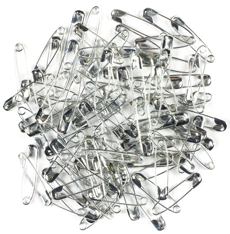 Cousin DIY 32030 1 inch Safety Pins, 1", SILVER